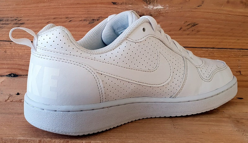 Nike Court Borough Low Leather Trainers UK6/US6.5Y/EU39 AV3171-100 Triple White