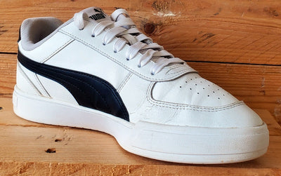 Puma Caven Low Leather Trainers UK8/US9/EU42 380810-02 White/Black