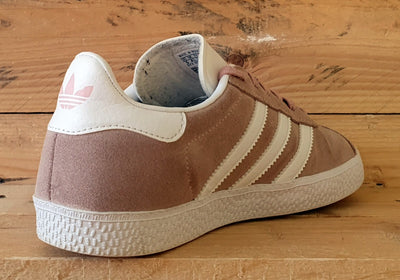 Adidas Original Gazelle Low Suede Trainers UK4.5/US5/EU37 BY9544 Pink/White