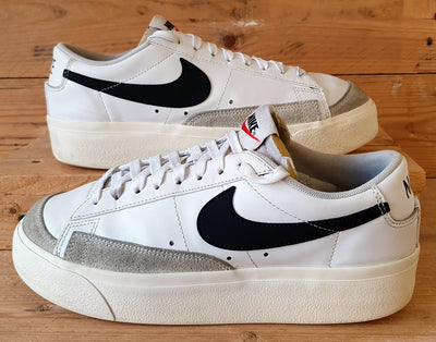 Nike Blazer Platform Low Leather Trainers UK6.5/US9/E40.5 DJ0292-101 White/Black