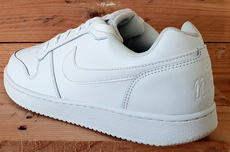 Nike Ebernon Low Leather Trainers UK7.5/US8.5/EU42 AQ1775-100 Triple White