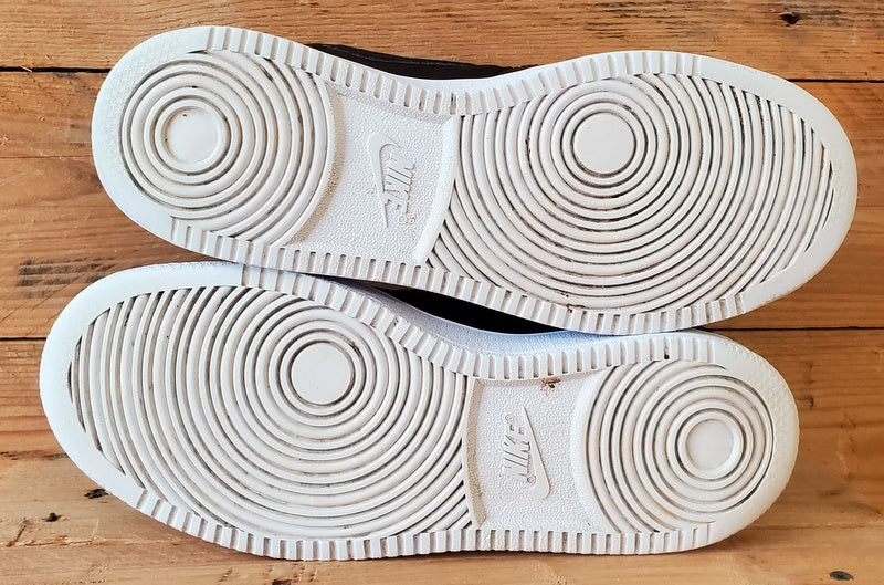 Nike Court Vision Low Leather Trainers UK5/US7.5/EU38.5 CD5434-002 Black/White