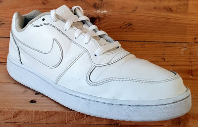 Nike Ebernon Low Leather Trainers UK10/US11/EU45 AQ1775-100 Triple White