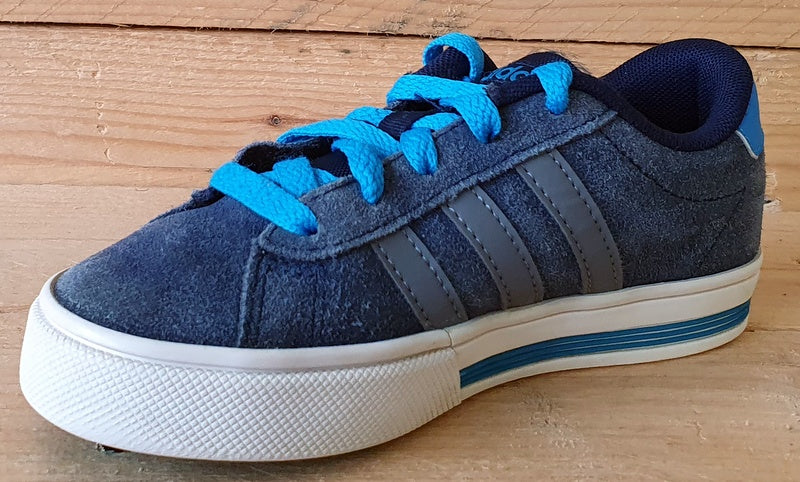 Adidas Daily Team K Low Suede Kids Trainers UK11K US11.5K EU29 F99164 Blue VintageTrainers