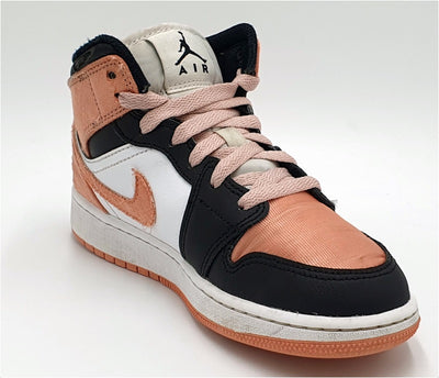 Nike Jordan 1 Madder Root Mid Leather Trainers DM9077-108 Pink UK3/US3.5Y/EU35.5