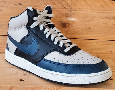 Nike Court Vision Mid Leather Trainers UK7/US8/EU41 DN3577-004 Light Iron Ore