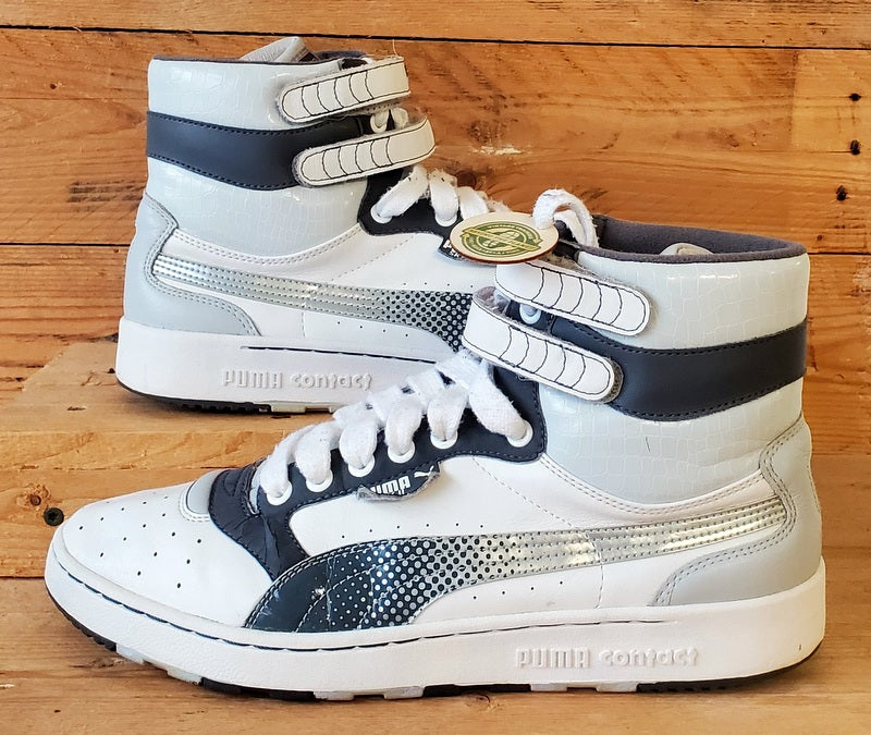 Puma Sky II Mid Leather Trainers UK9/US10/EU43 348441-05 White/Grey