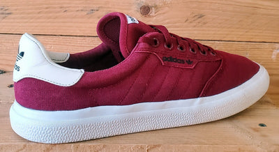 Adidas 3MC Low Canvas Trainers UK9/US9.5/EU43 DB3104 Bordeaux/White
