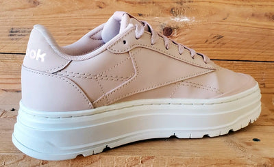 Reebok Club C Double Geo Low Leather Trainers UK5/US7.5/EU38 H69145 Pink/White