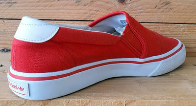 Adidas Nizza Slip On Low Canvas Trainers UK7/US7.5/EU40.5 S81410 Red/White
