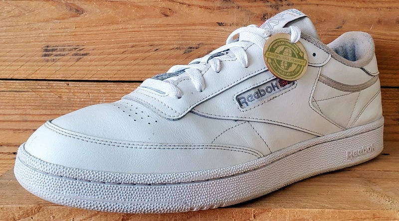 Reebok Club C 85 Low Leather Trainers UK12/US13/EU47 100000154 Triple White
