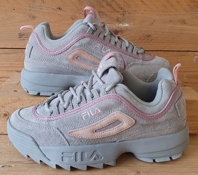 Fila Disruptor 2 Low Suede Trainers UK5/US7.5/EU38.5 5FM00144-259 Grey