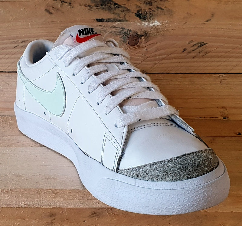 Nike Blazer 77 Low Leather Trainers UK7.5/US10/E42 DC4769-111 White/Barely Green