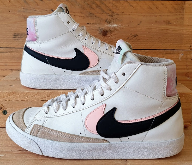 Nike Blazer Mid 77 Leather Trainers UK5.5/US6Y/EU38.5 DD1847-101 White/Pink