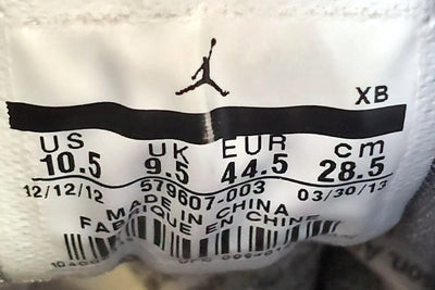 Nike Air Jordan Court Low Leather Trainers UK9.5/US10.5/EU44.5 579607-003 Grey