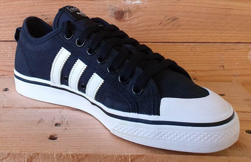 Adidas Nizza Low Canvas Trainers UK7/US7.5/EU40.5 CQ2332 Core Black/White