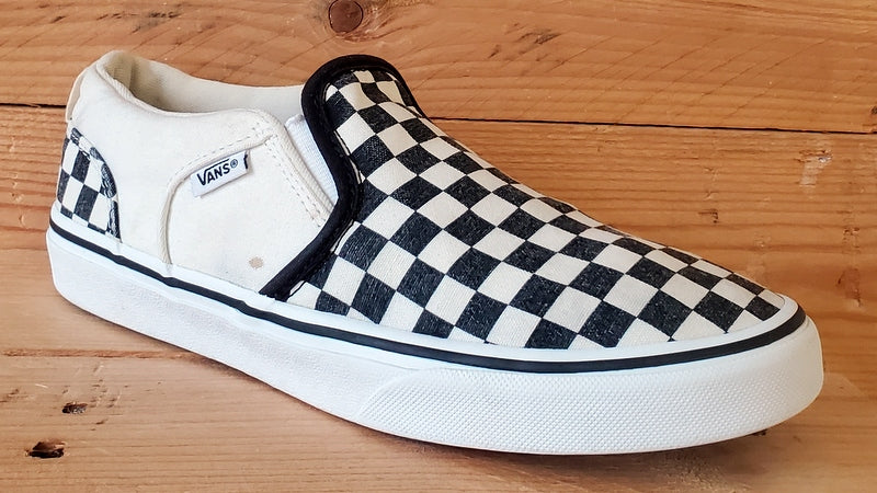 Vans Off The Wall Canvas Trainers UK5/US6/EU38 508731 Checkerboard/White/Black
