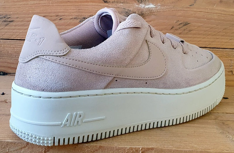 Nike Air Force 1 Sage Suede Trainers UK6/US8.5/EU40 AR5339-201 Particle Beige