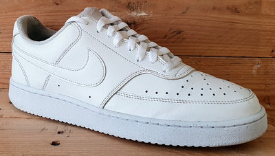 Nike Court Vision Low Leather Trainers UK9/US10/EU44 DH2987-100 Triple White