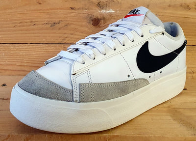 Nike Blazer Platform Low Leather/Suede Trainers UK6/US8.5/EU40 DJ0292-101 White