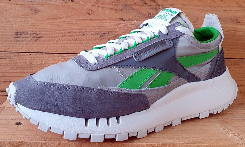 Reebok Classic Legacy Textile/Suede Trainers UK9.5/US10.5/EU44 FY8323 Grey/Green