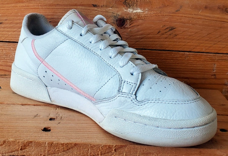 Adidas Continental 80 Low Leather Trainers UK7.5/US9/EU41 G27722 White/Pink