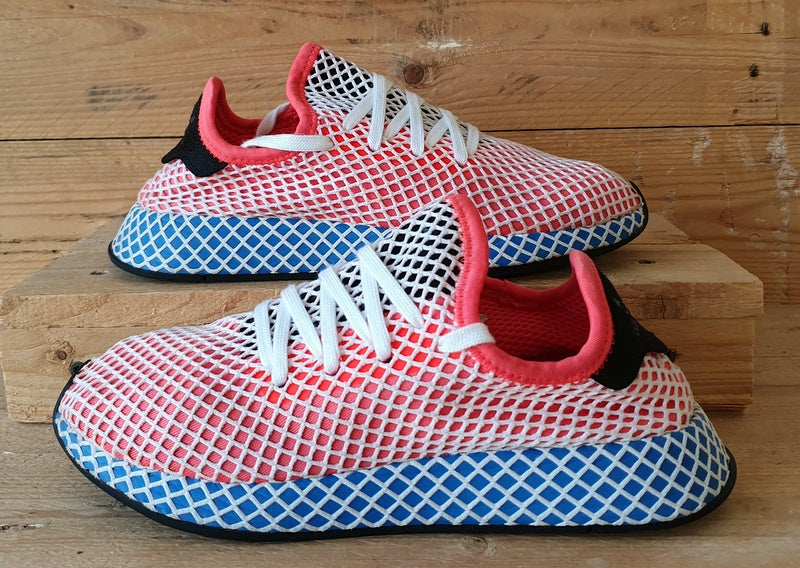 Adidas Deerupt Low Textile Trainers UK6/US6.5/EU39 CQ2624 Solar Red Bluebird