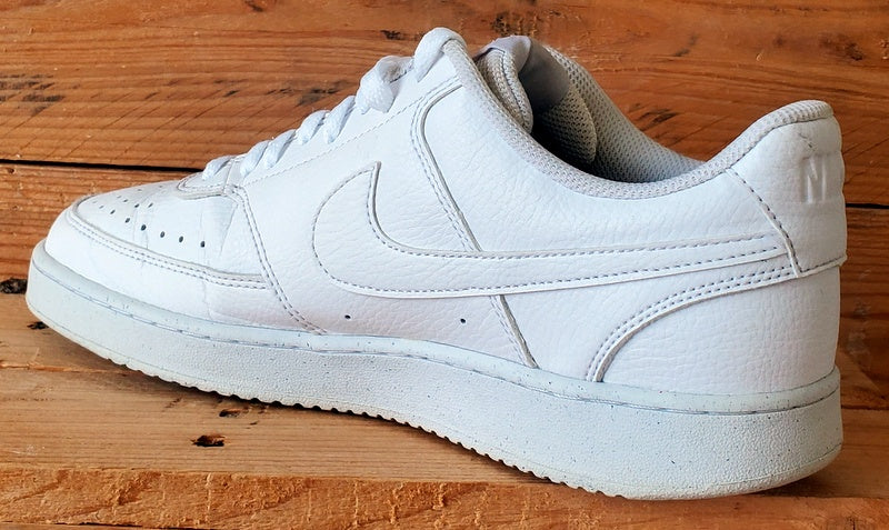 Nike Court Vision Next Nature Low Leather Trainers UK9.5/US10.5/EU44.5 White