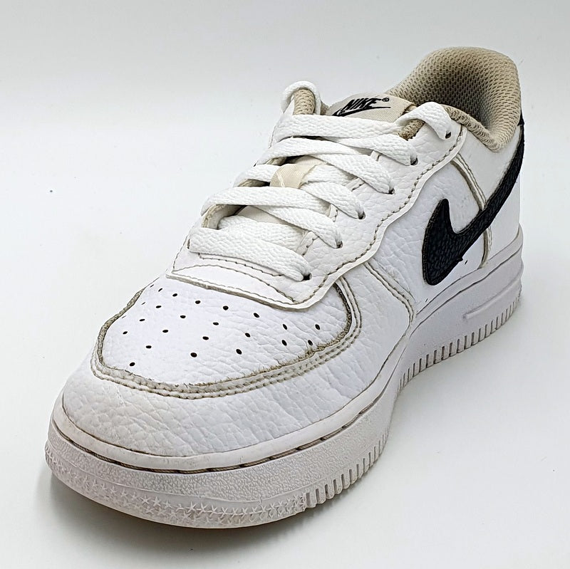 Nike Air Force 1 Low Leather Trainers CZ1685-100 White/Black UK2/US2.5Y/EU34