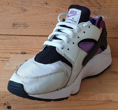 Nike AIr Huarache Leather Trainers UK10/US11/EU45 DD1068-108 White/Hyper Grape