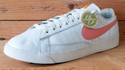 Nike Blazer Low Leather Trainers UK7.5/US10/EU42 AV9370-112 White/Pink Quartz