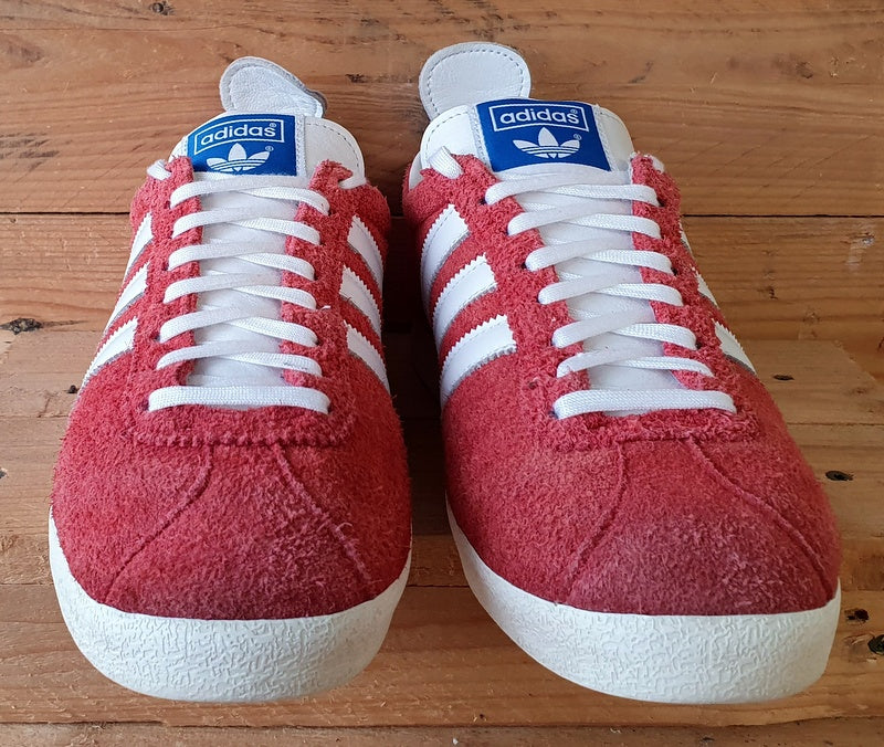 Adidas Originals Gazelle Suede Low Trainers UK9/US9.5/EU43 FU9657 Red/White