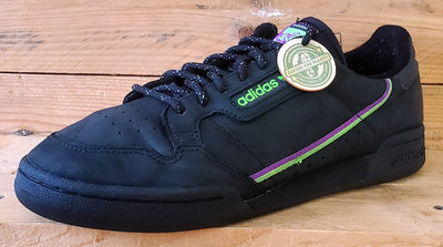 Adidas Continental 80 Low Suede Trainers UK9.5/US10/EU44 FU9392 Black/Purple