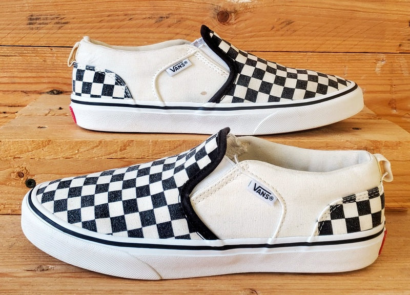 Vans Off The Wall Canvas Trainers UK5/US6/EU38 508731 Checkerboard/White/Black