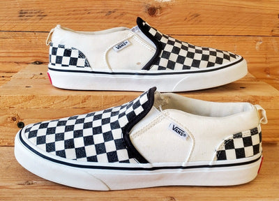 Vans Off The Wall Canvas Trainers UK5/US6/EU38 508731 Checkerboard/White/Black