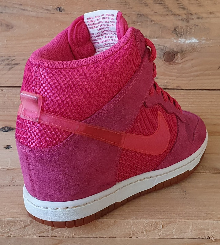 Nike Dunk Sky Hi Textile/Suede Trainers UK3/US5.5/EU36 579763-600 Pink