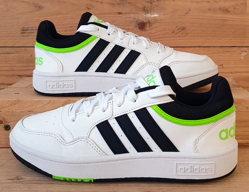 Adidas Hoops 3.0 Low Leather Trainers UK4/US4.5/EU36.5 GW0428 White/Black