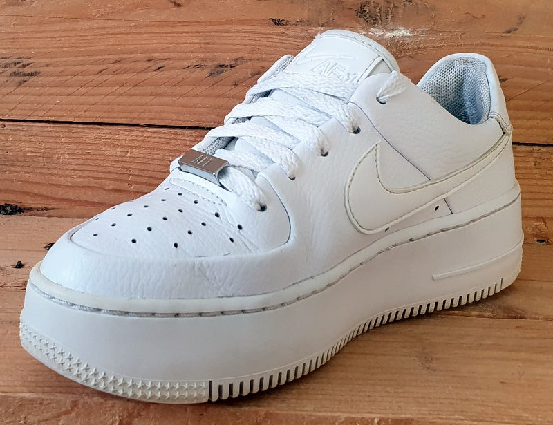 Nike Air Force 1 Sage Low Leather Trainers UK3/US5.5/E36 AR5339-100 Triple White