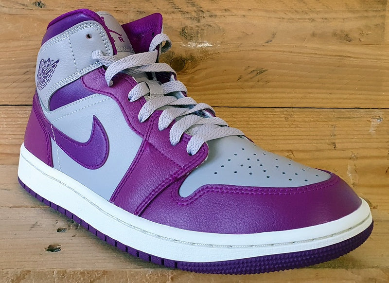 Nike Air Jordan 1 Mid Leather Trainers UK6.5/US9/EU40.5 BQ6472-501 Magenta