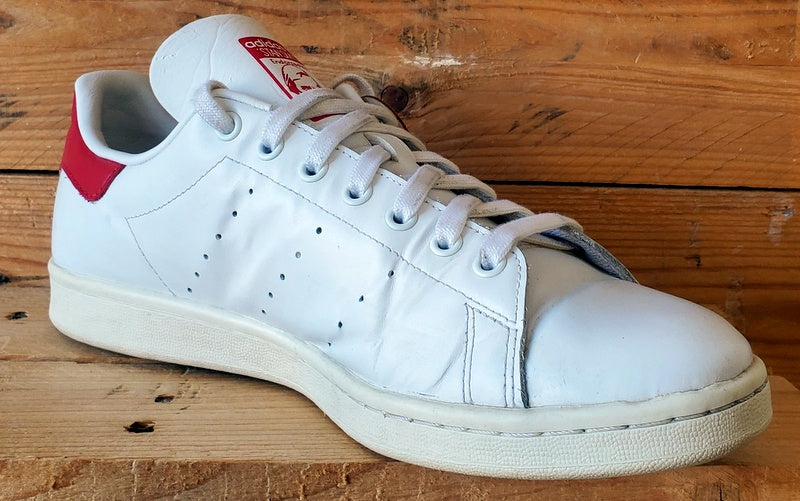 Adidas Stan Smith Low Leather Trainers UK10/US10.5/EU44.5 FV4146 White/Red