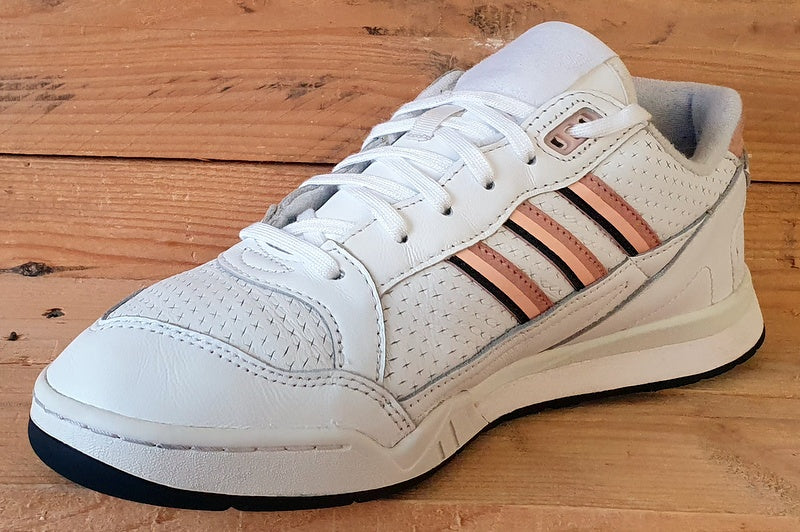 Adidas A.R Low Leather Trainers UK8/US8.5/EU42 EE5398 Cloud White Glow Pink