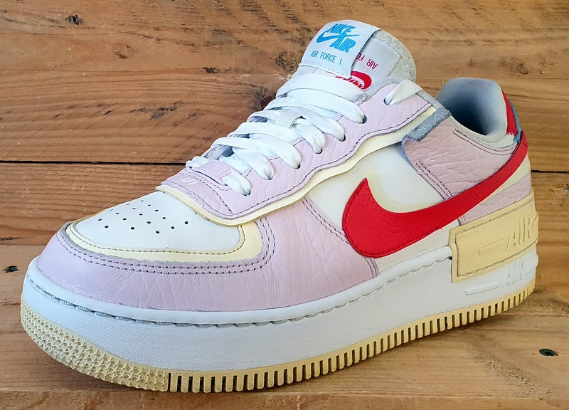 Nike Air Force 1 Shadow Low Leather Trainers UK6/US8.5/E40 DN5055-600 Pink/White