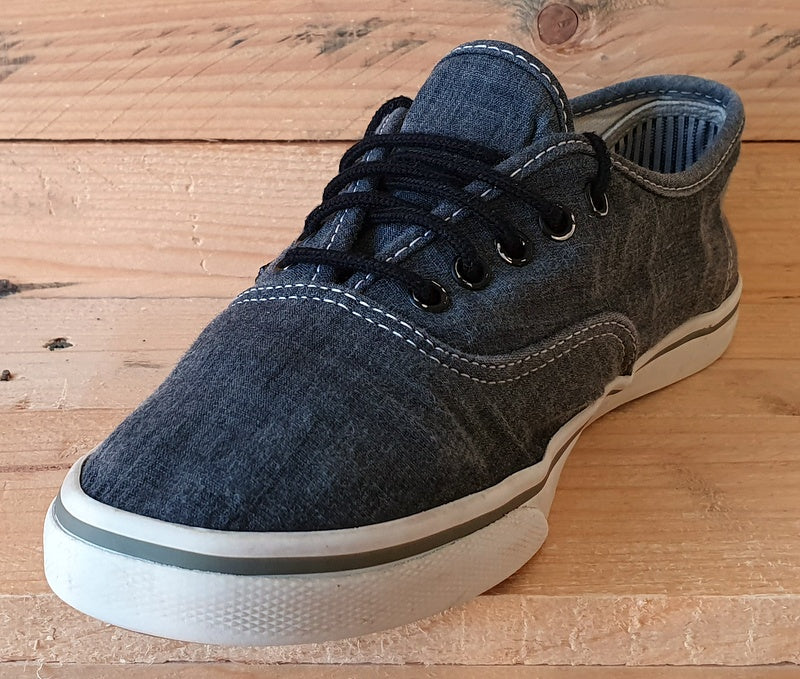 Vans Old School Classic Canvas Trainers UK6 US8.5 EU39 TC6D Grey Black White VintageTrainers