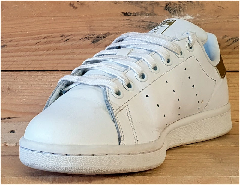 Adidas Stan Smith J Low Leather Trainers UK5/US5.5/EU38 BB0209 White/Gold