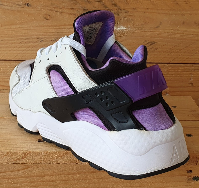 Nike AIr Huarache Leather Trainers UK10/US11/EU45 DD1068-108 White/Hyper Grape