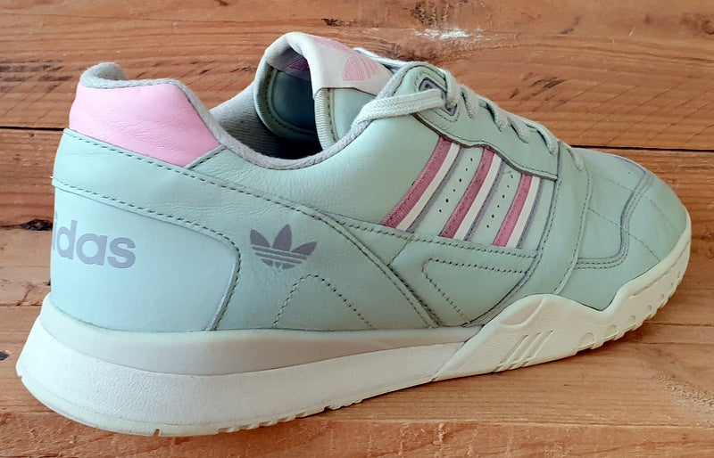 Adidas AR Low Leather Trainers UK10.5/US11/EU45 D98156 Linen Green True Pink