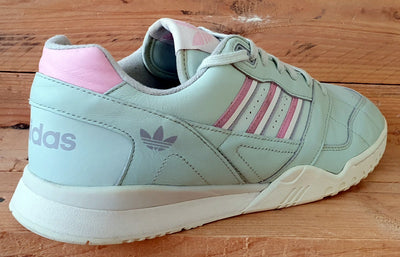 Adidas AR Low Leather Trainers UK10.5/US11/EU45 D98156 Linen Green True Pink