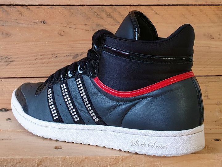 Adidas Sleek Series Top Ten Mid Leather Trainers UK8/US9.5/E42 V22622  Black/Red – VintageTrainers