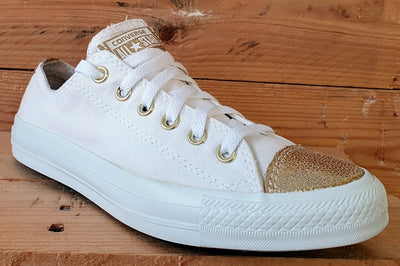 Converse Chuck Taylor All Star Canvas Trainers UK6/US8/EU39 542447F White/Gold