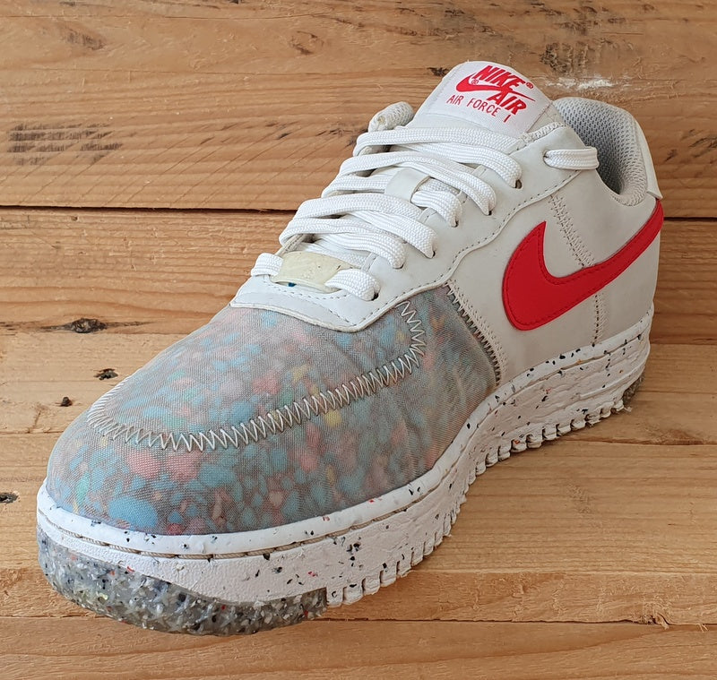 Nike Air Force 1 Crater Trainers UK5.5/US8/E39 CT1986-101 Summit White/Siren Red